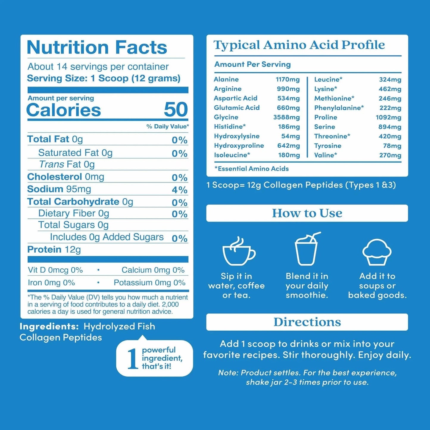 Unflavored Marine Collagen Powder