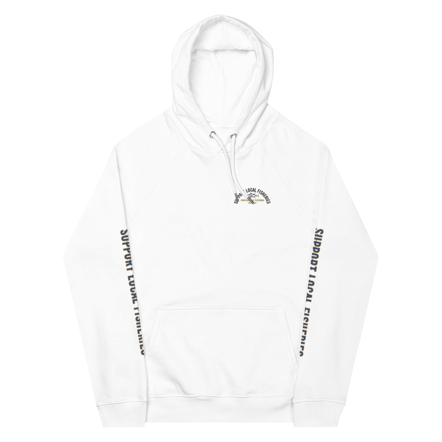 Men's Support Local Fisheries Tuna Eco Raglan Hoodie