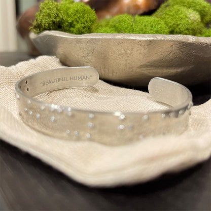 Beautiful Human Braille Cuff Bracelet