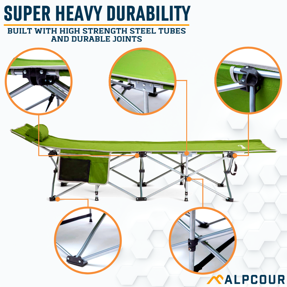 Folding Camping Cot - Large