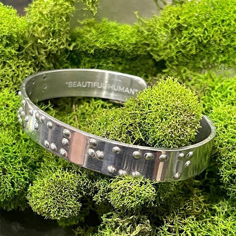 Beautiful Human Braille Cuff Bracelet