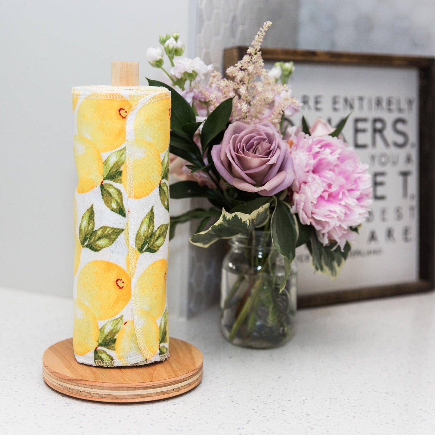 UNpaper® Towels + Holder: Vintage Fruits