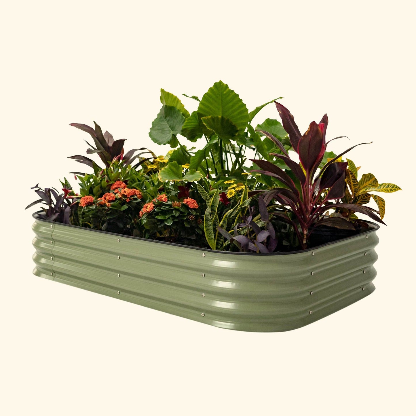 11" Tall 6 In 1 Medium Modular Metal Raised Garden Bed Kit