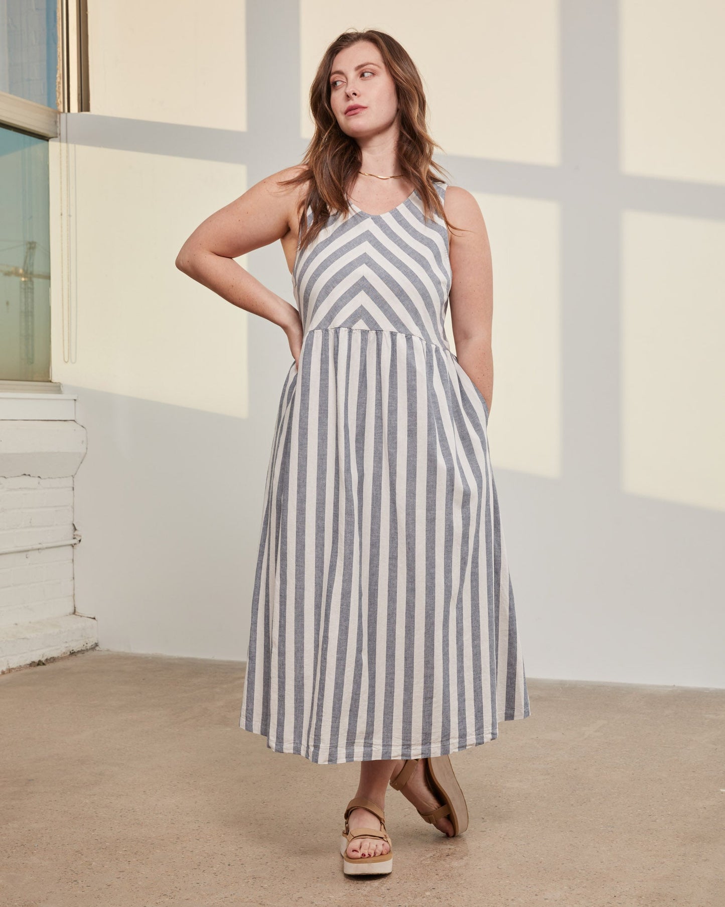 SoftHemp™ Chambray Midi Dress by United By Blue