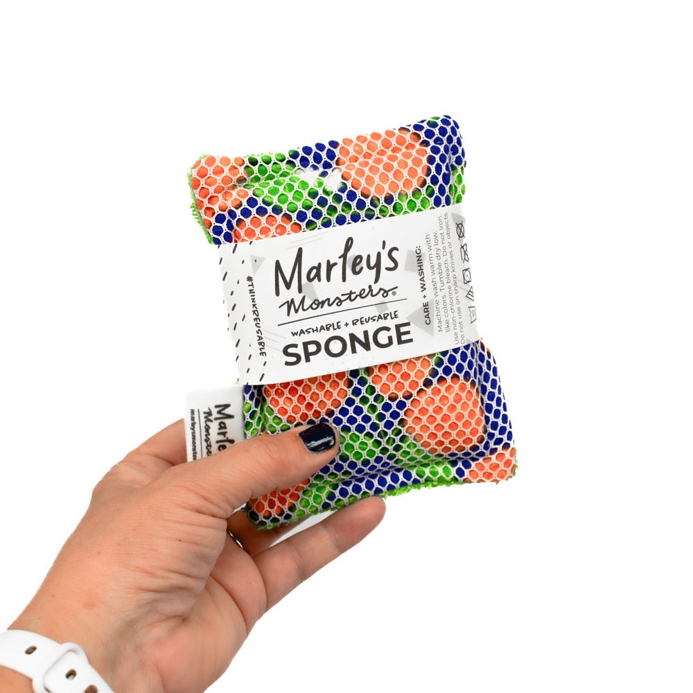 Washable Sponge + All Purpose Towels Bundle: Oranges