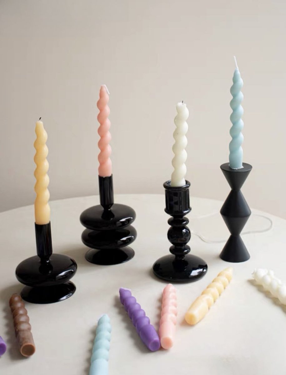 Whimsical Twisty Soy Wax Decorative Candles Set Of 7 Pcs ( $6.1 Each )