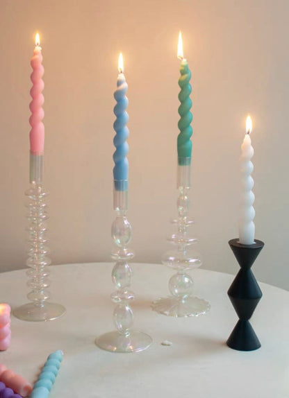 Whimsical Twisty Soy Wax Decorative Candles Set Of 7 Pcs ( $6.1 Each )