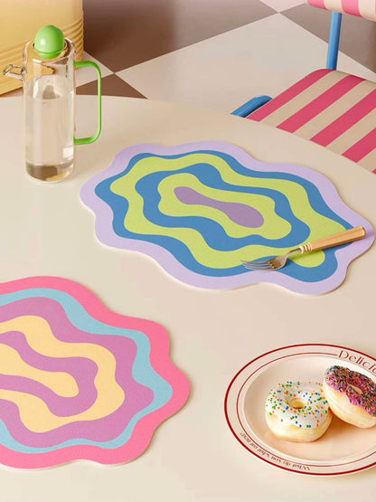 Dopamine Ripple Placemat Set of 4 Pcs for Whimsical Table Setting