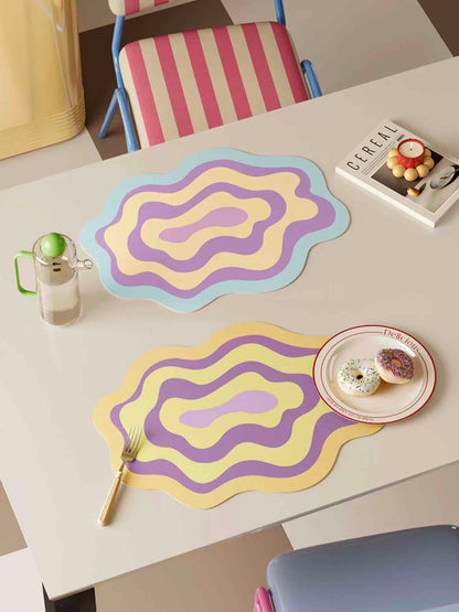 Dopamine Ripple Placemat Set of 4 Pcs for Whimsical Table Setting