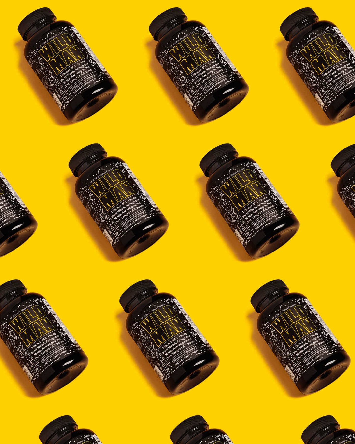 The Wild Man Stack: Bull Blend Organs Complex + Wild Man Herbal Testosterone Blend by Wild Foods