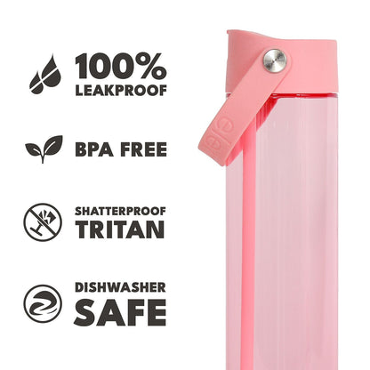 26 oz Tritan Plastic Water Bottle - Rose